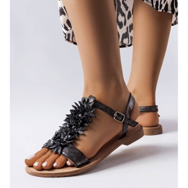 PA1 Sandali Richard neri metallizzati nero 1
