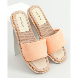 Pantofole in camoscio da donna Daniels Orange arancia 1