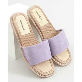 Pantofole da donna in camoscio Daniels Purple viola 1
