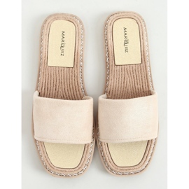 Pantofole da donna in camoscio beige Daniels 1