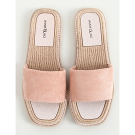 Pantofole da donna in camoscio Daniels Pink rosa 1
