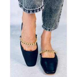 Seastar Chiara Ciabattine nere con catena nero 1