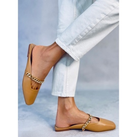 Seastar Ciabatte Chiara Camel con catena beige 2