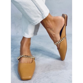 Seastar Ciabatte Chiara Camel con catena beige 1