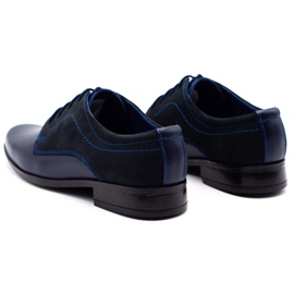 Olivier Ragazzi in pelle dei ragazzi navy con nubouk blu 4