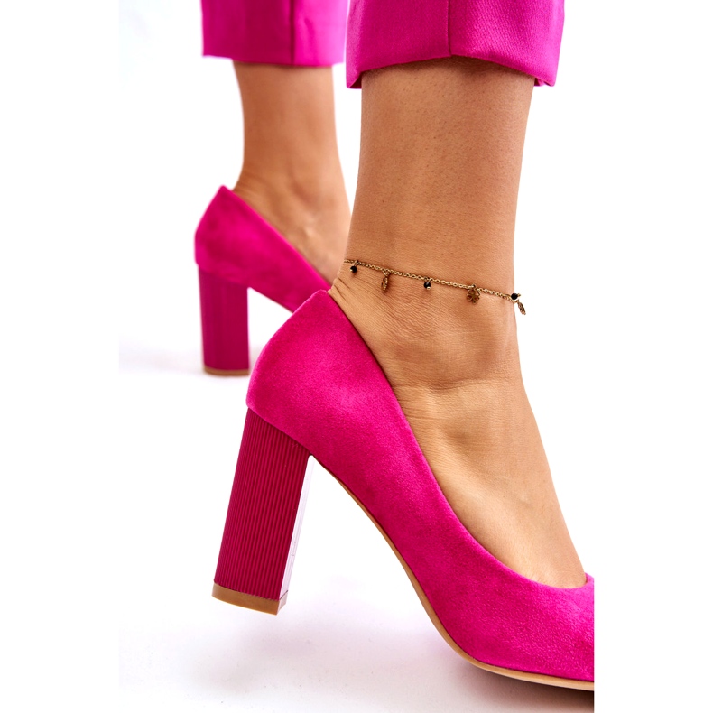 Seastar Décolleté In Camoscio Su Un Tacco Alla Moda Fucsia Estellia rosa 4