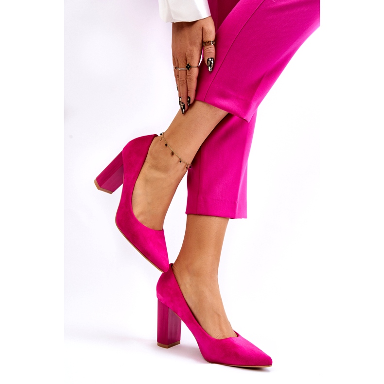 Seastar Décolleté In Camoscio Su Un Tacco Alla Moda Fucsia Estellia rosa 3