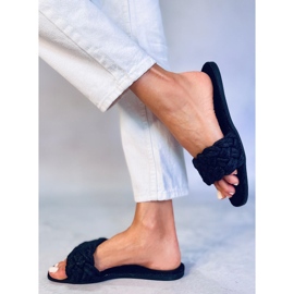 BM Ciabatte da donna stringate Erika nere nero 2