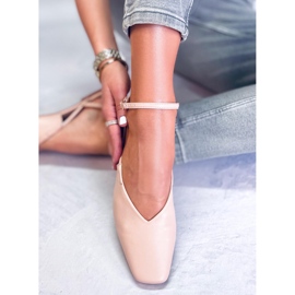 BM Ballerine con tacco aperto di Gianna Nude beige 1