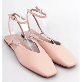 BM Ballerine con tacco aperto di Gianna Nude beige 2