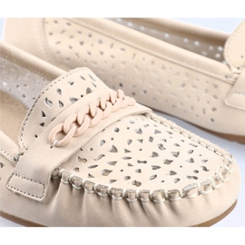Comodi mocassini da donna traforati Rieker 40068-60 beige 2
