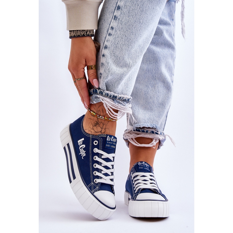 Sneakers da donna sulla piattaforma Lee Cooper LCW-23-31-1803L Blu Navy 1