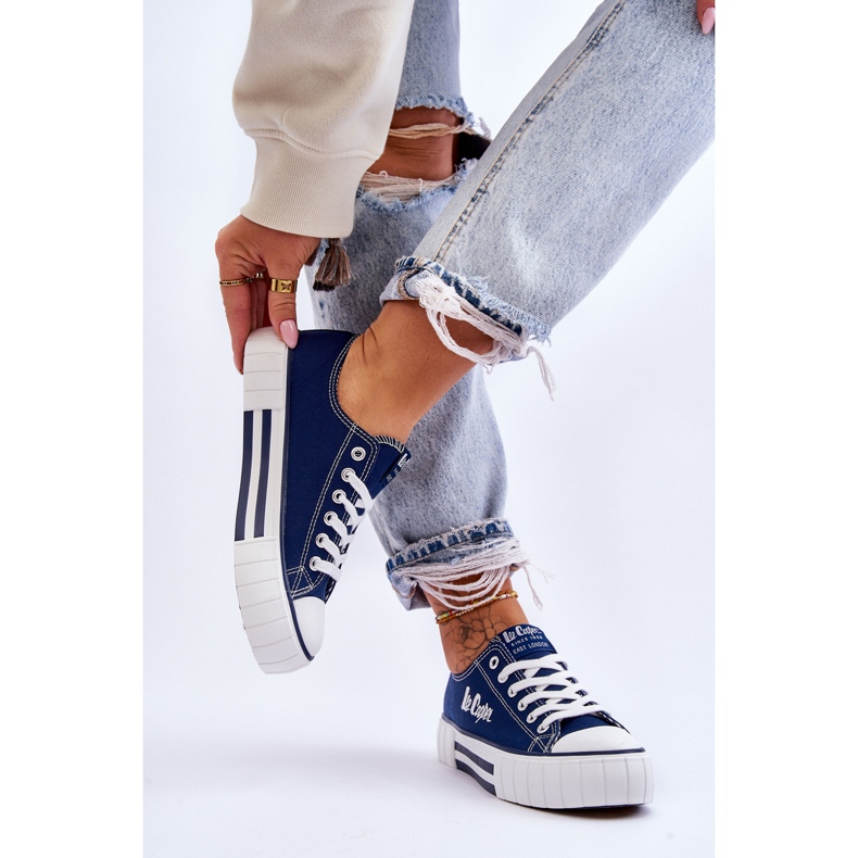 Sneakers da donna sulla piattaforma Lee Cooper LCW-23-31-1803L Blu Navy 2