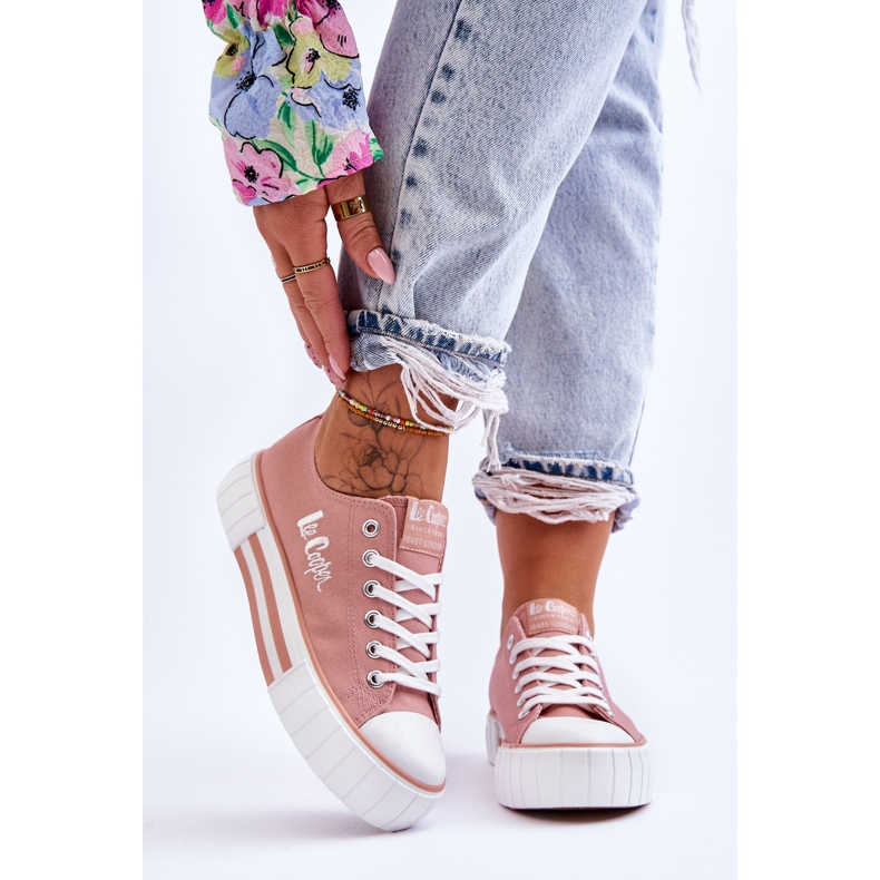 Sneakers da donna sulla piattaforma Lee Cooper LCW-23-31-1804L rosa 1