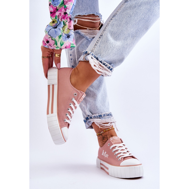 Sneakers da donna sulla piattaforma Lee Cooper LCW-23-31-1804L rosa 2