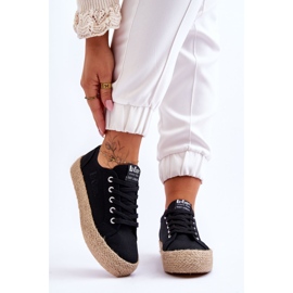 Sneakers intrecciate alla moda Lee Cooper LCW-23-31-1797L nere nero 1