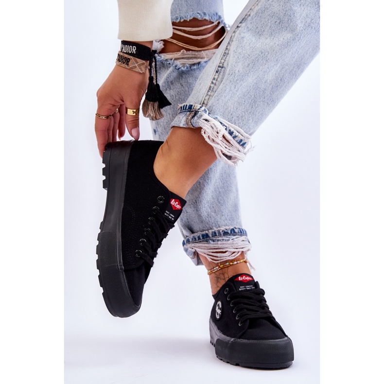 Sneakers basse da donna Lee Cooper LCW-23-44-1652L Nere nero 2