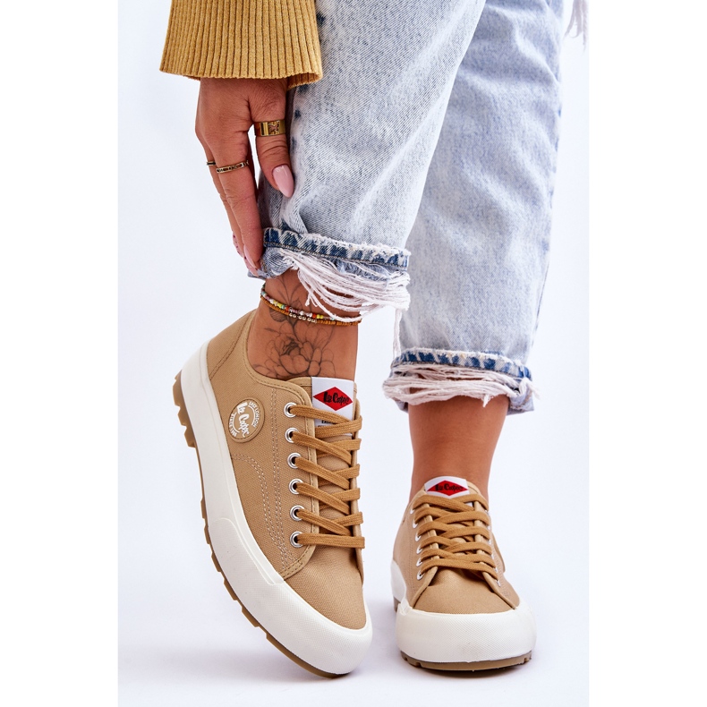 Sneakers basse da donna Lee Cooper LCW-23-44-1655L Beige 1