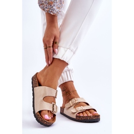 PM1 Sandali Slip-On Cortina Beige Da Donna 2