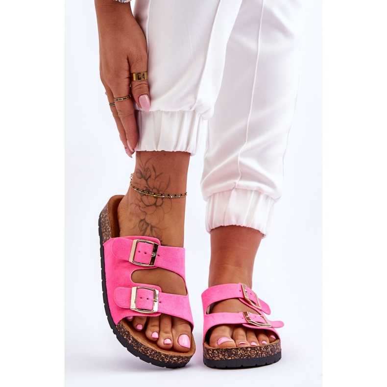 Slip-On Sughero Suola Cortina Neon Pink rosa 1