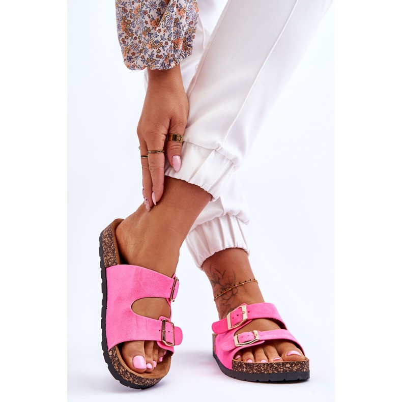 Slip-On Sughero Suola Cortina Neon Pink rosa 2
