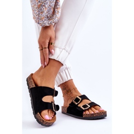 Sandali Slip-on Da Donna Su Suole Di Sughero Nero Cortina 2