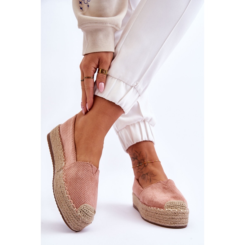 PM1 Espadrillas Sulla Straw Platform Pink Highway rosa 2