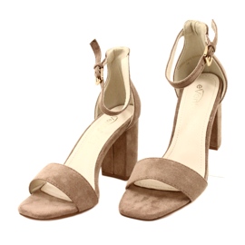 Evento Sandali con tacco alto beige 23SD35-5560 2