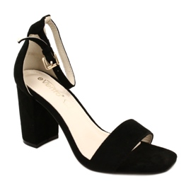 Evento Sandali con tacco nero 23SD35-5560 1