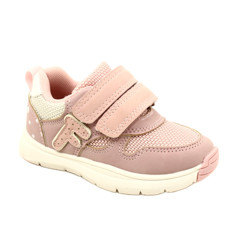 Evento Scarpe sportive con velcro da ragazza 23DZ23-5917 rosa bianca 1