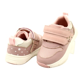 Evento Scarpe sportive con velcro da ragazza 23DZ23-5917 rosa bianco 4