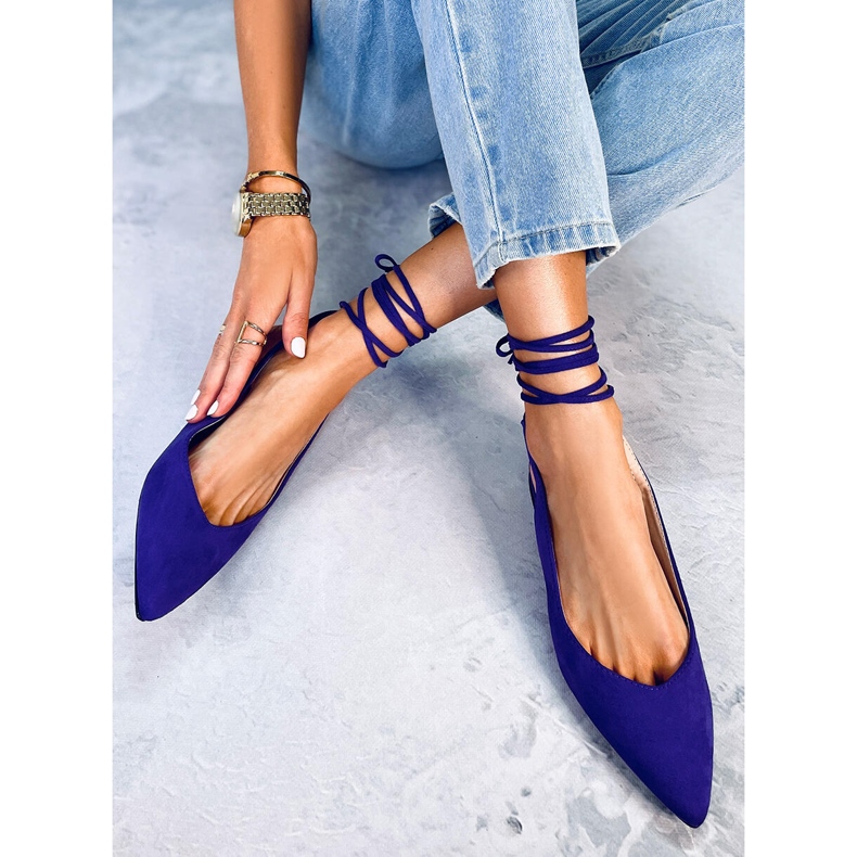 BM Dentoni Ballerine stringate viola 1