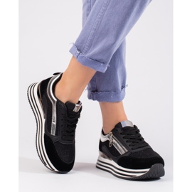 Sneakers nere sulla piattaforma Shelovet nero 2