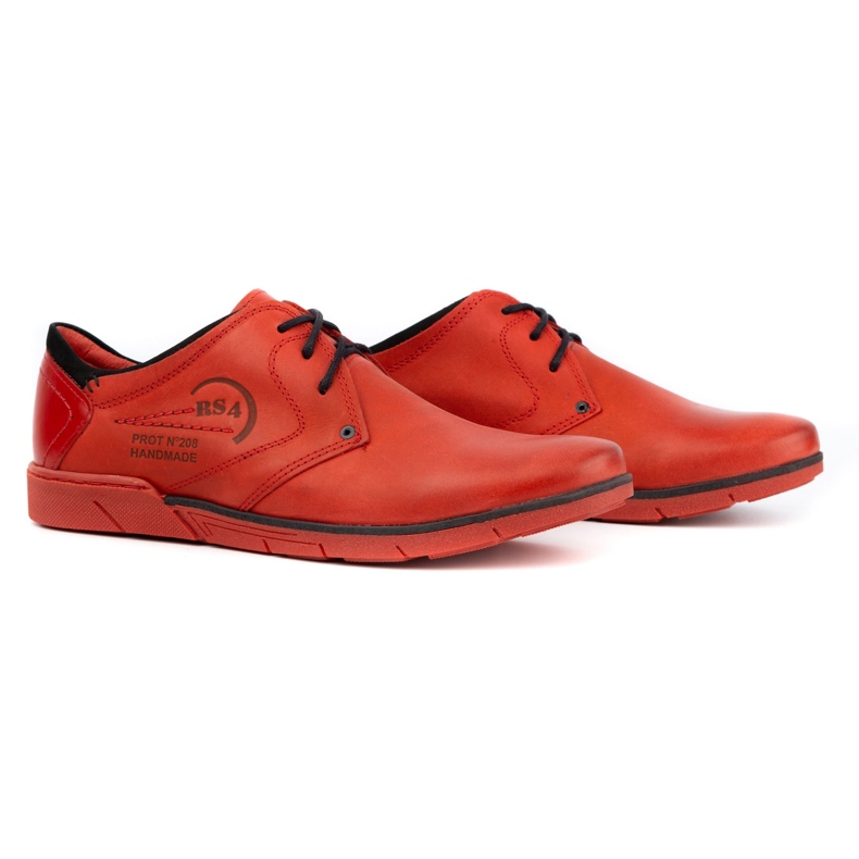 Polbut Scarpe da uomo in pelle 2103 rosse rosso 2