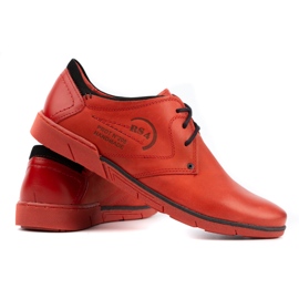 Polbut Scarpe da uomo in pelle 2103 rosse rosso 4