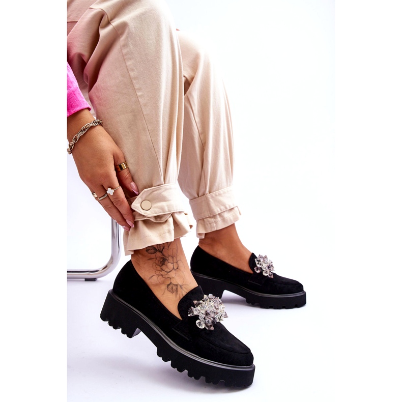 FB2 Mocassini con plateau impreziositi da donna Black Brenda nero 5