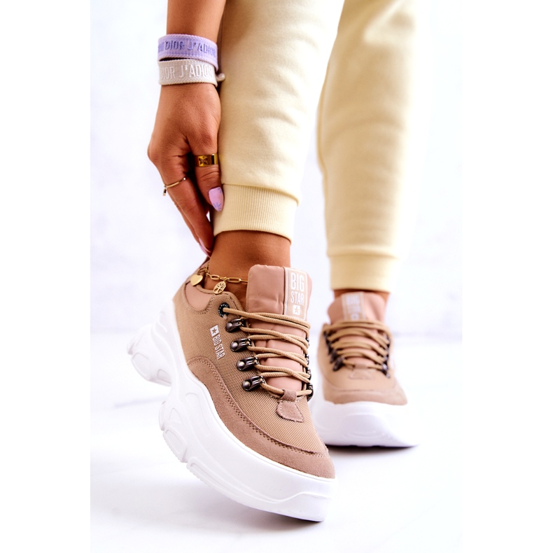 Scarpe sportive da donna Sneakers Big Star JJ274A222 Beige 2