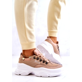 Scarpe sportive da donna Sneakers Big Star JJ274A222 Beige 3
