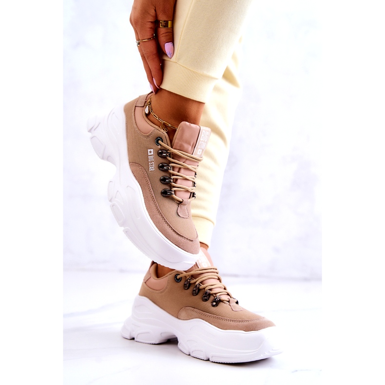 Scarpe sportive da donna Sneakers Big Star JJ274A222 Beige 4