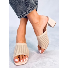 Greet Sandali beige con tacco 2