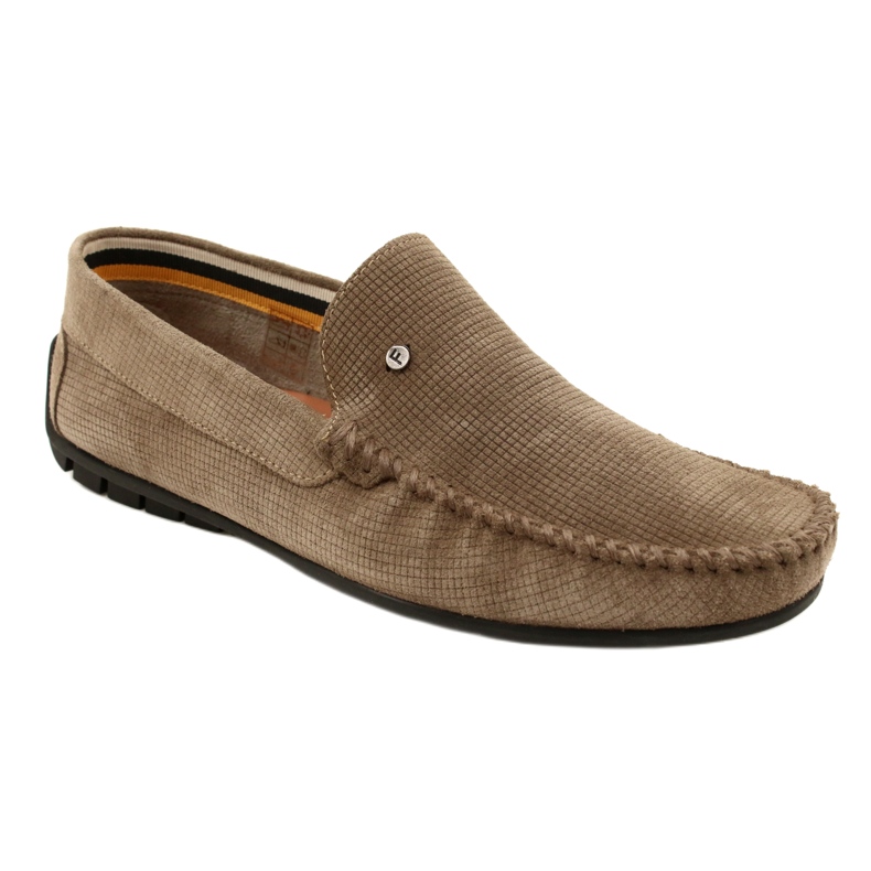 Filippo Mocassini da uomo beige, pelle scamosciata, MP923/23 TP, beige 1
