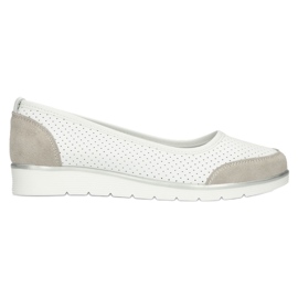 Ballerine da donna in pelle traforata Filippo Dp4524/23 bianco 6