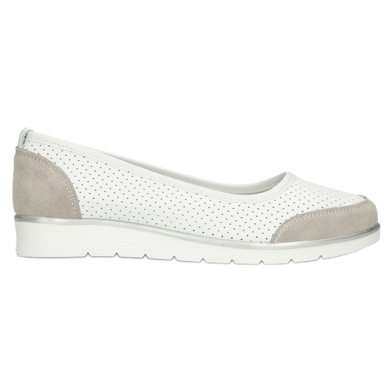 Ballerine da donna in pelle traforata Filippo Dp4524/23 bianco 6