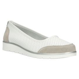Ballerine da donna in pelle traforata Filippo Dp4524/23 bianco 5