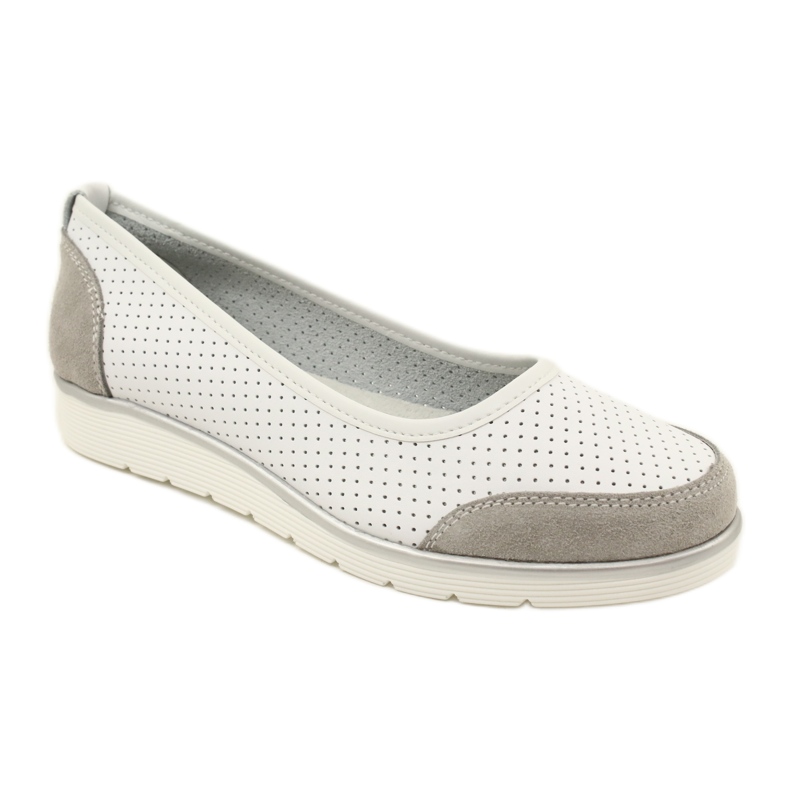 Ballerine da donna in pelle traforata Filippo Dp4524/23 bianco bianca 1