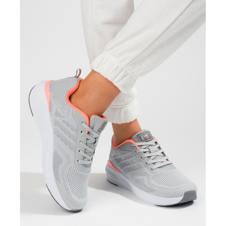 Scarpe sportive da donna in tessuto DK grigio 2
