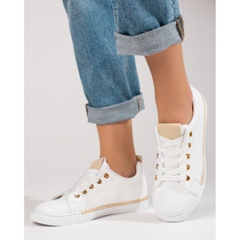 Sneakers classiche da donna bianche Shelovet bianco 1