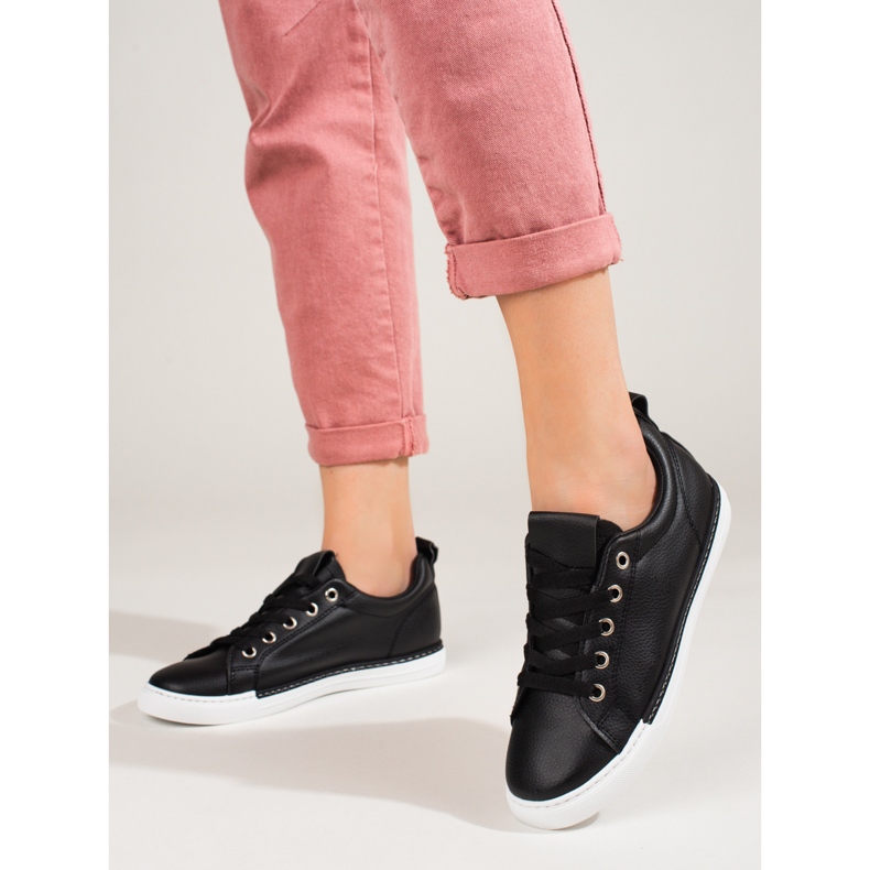 Sneakers classica da donna nera Shelovet nero 2