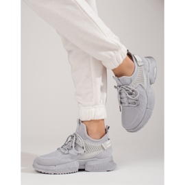 Sneaker Shelovet grigia traforata da donna grigio 1
