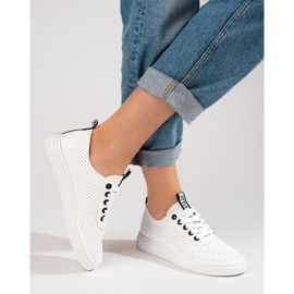 Scarpe sportive traforate Shelovet bianche da donna bianca 1